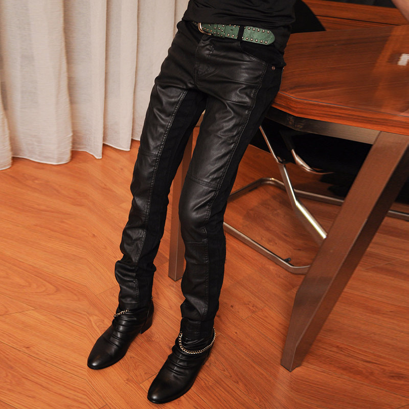 Pantalon cuir homme serré pour adolescent - Ref 1482326 Image 1