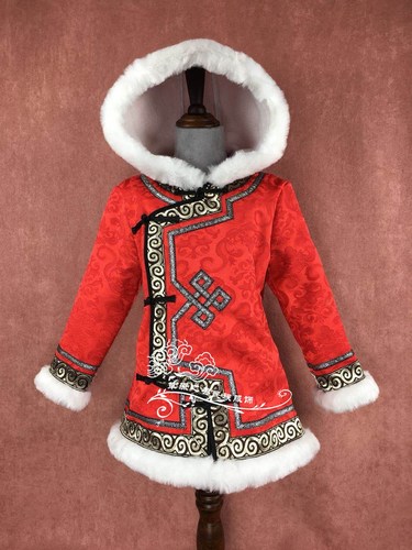 儿童日常装棉袄外套蒙古袍新品