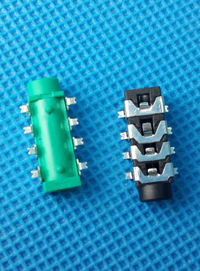 PJ313E   3.5MM耳机插口 4节 4段 立体声8脚贴片耐高温