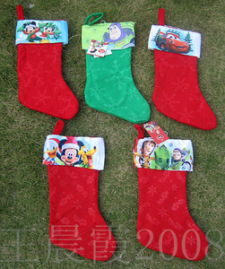 大号儿童礼物袋圣诞装饰品圣诞袜子礼物袋卡通圣诞袜礼品袋道具