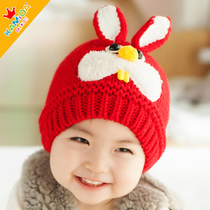 咔米嗒儿童套头帽针织毛线婴幼儿帽子冬款男女宝宝保暖帽子