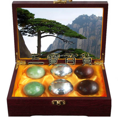 送老人父亲节礼品盒套装保健球