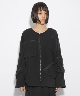 春新款日式日本ikumi多口袋女式外套i毛绒开衫外套女