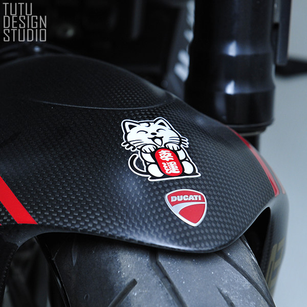 幸运小猫平安猫卡通安全贴