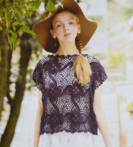 手工定制 简约大码钩花毛衣立体花一字领罩衫上衣针织衫套衫1110