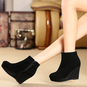 2015 platform wedges in late autumn and winter boots and thick scrub boot ankle boots leather boots Martin high heel winter boots