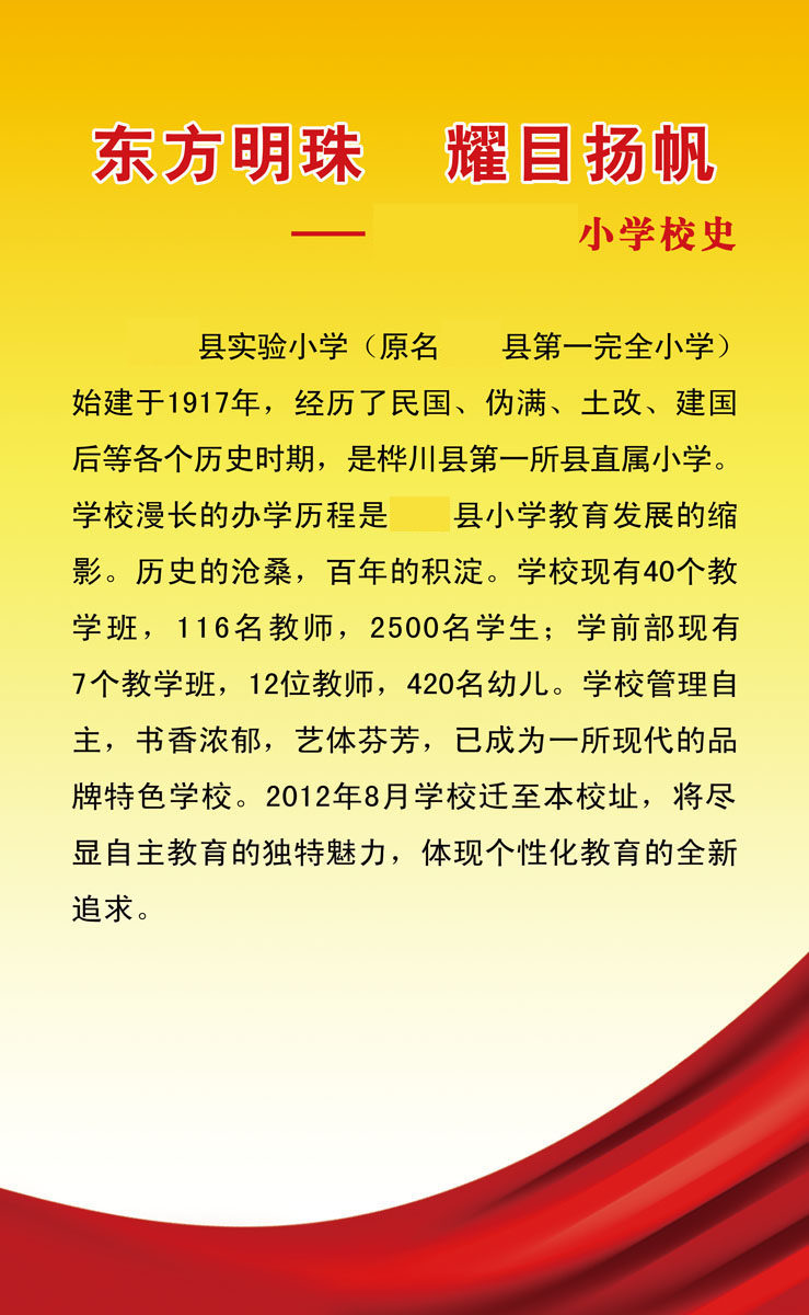 726海报印制展板写真喷绘贴纸690校园文化墙校史前言简介