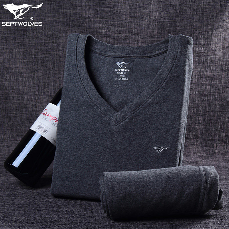 Sous-vêtement chaud jeunesse SEPTWOLVES 98165R en coton - Ref 768198 Image 1