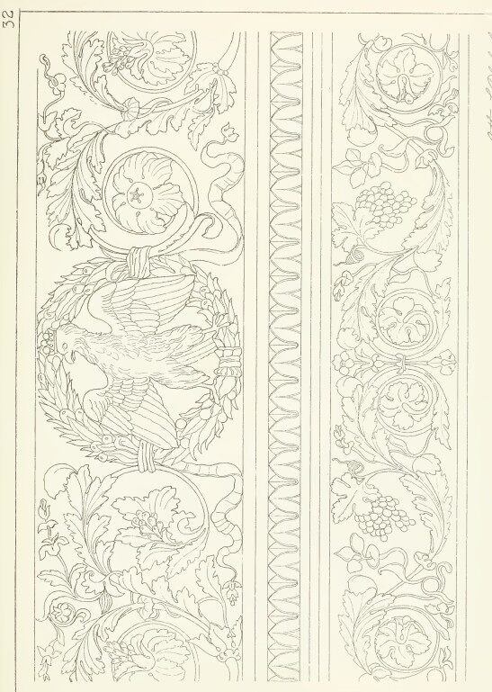 设计素材 意大利文艺复兴时期装饰图案细节线稿 1888年 114p jpg