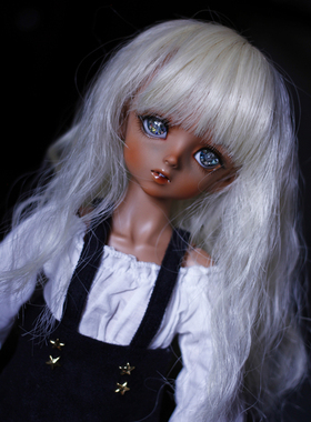BJD/SD娃娃假发假毛1/4分MSD欧风大卷发淡金色中发女娃森女系