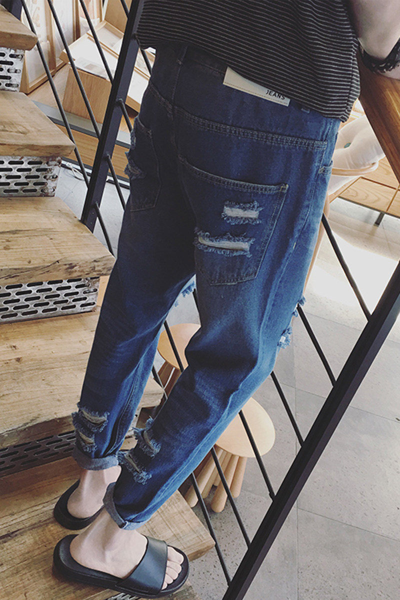 Jeans pour adolescent pieds Slim pour printemps - Ref 1460969 Image 6