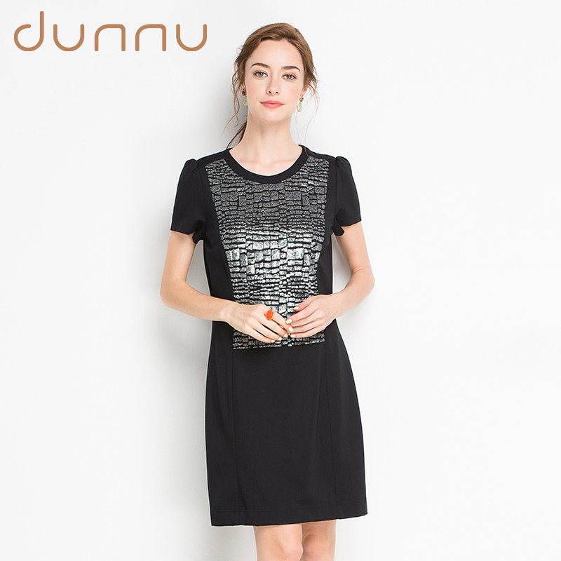 DUNNU¶ØÅ«Á¬ÒÂȹŮ 2017Çï¼¾ÐÂÆ·ÐÞÉíÏÔÊݶÌÐäÁ¬ÒÂȹDF1-50916