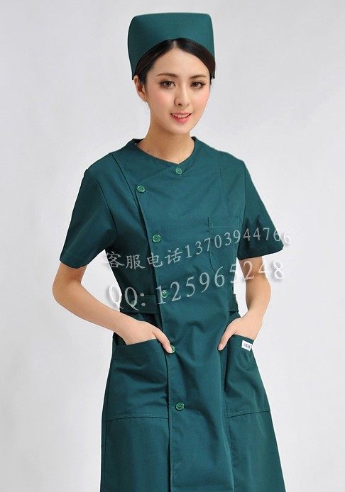 南丁格尔正品洗手裙麻醉师工作服无领短袖护士服医生服包邮费