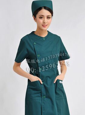 南丁格尔正品洗手裙麻醉师工作服无领短袖护士服医生服包邮费