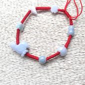 本命年红绳手链手脚链工编织翡翠玉葫芦 情侣款 翡翠玉福禄