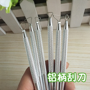 6件套金属柄泥塑小刮刀软陶泥美国土精雕油泥粘土陶艺雕塑工具