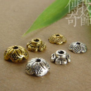 diy藏银配件藏银花托花帽片半成品念珠菩提手串配件散珠材料饰品