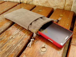 5.8 6.3寸手机袋 鼠标 充电宝绒布套 束口包5.5 移动电源 5.7