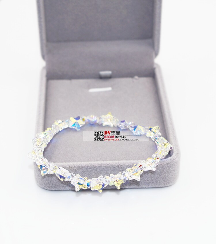 奥地利施家七彩五角星水晶手链女 星星儿童节日饰品亲子手饰礼物