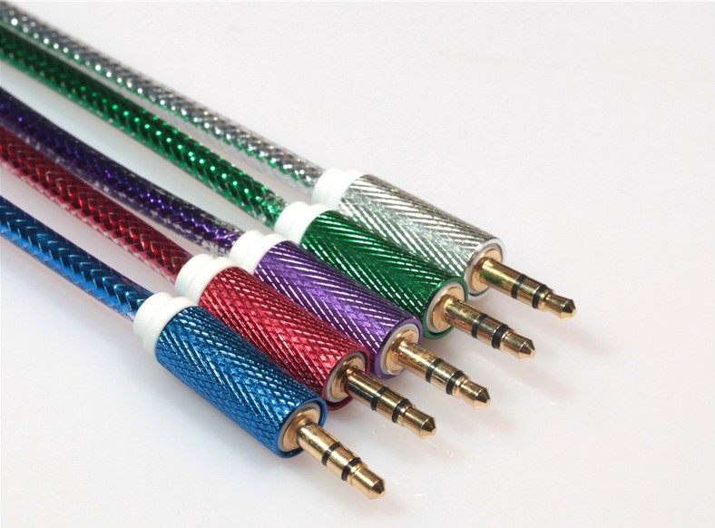 八鹰 全金属头 音频线 汽车音响AUX链接手机线 3.5mm对公对录线