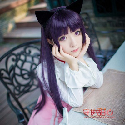 五更琉璃 我的妹妹哪有这么可爱妖狐X仆SS凛凛蝶cosplay假发100cm