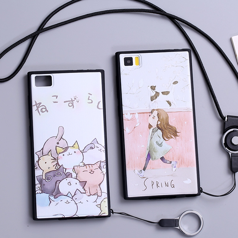小米3手机壳Mi3w硅胶防摔全包米三保护套女卡通mi3c挂绳M3软盖薄