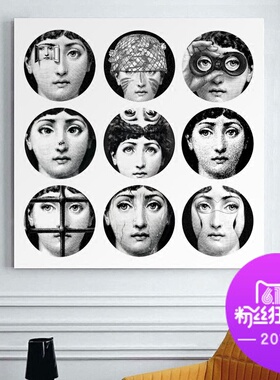 欧式风背景墙沙发无框画
