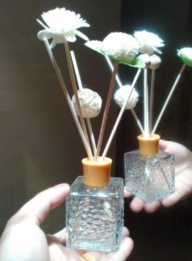 水立方玻璃无火配件办公桌香薰瓶