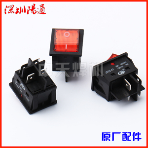 30A 400V电源开关船型红色带灯大功率银触点电焊机专用大电流开关