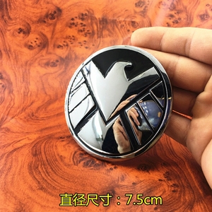 加厚神盾局保护伞美国队长章鱼金属立体改装车标划痕遮挡尾标贴