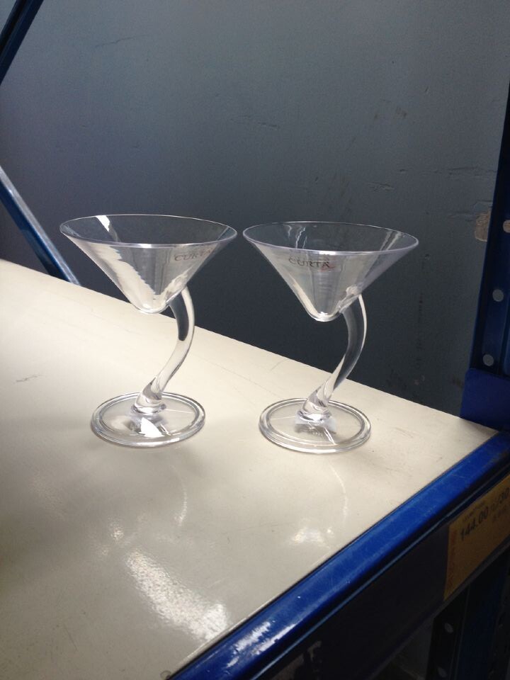 加厚包邮创意亚克力鸡尾酒杯马天尼香槟红酒杯玛格丽特酒吧三角杯