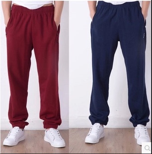 小脚裤 春秋棉男款 训练收脚卫裤 篮球裤 潮 加肥加大收口棉质运动长裤