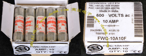 进口原装，产地；India，内芯采用纯银熔断丝，管内粉末填充物，实物参照图片，每盒数量10只，带盒重量约94克。