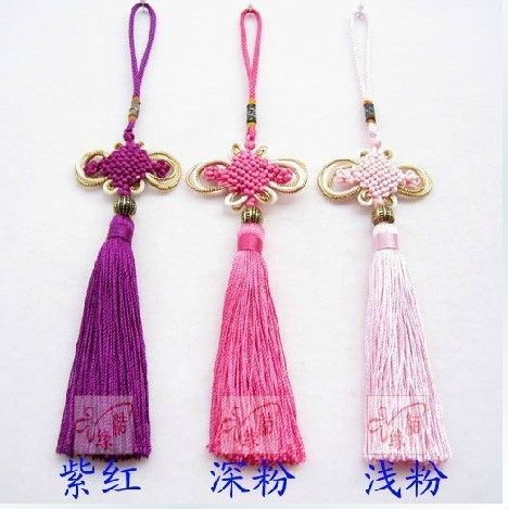 精品中国结挂件 金边黄 居家挂饰 富贵节送朋友粉色系列一