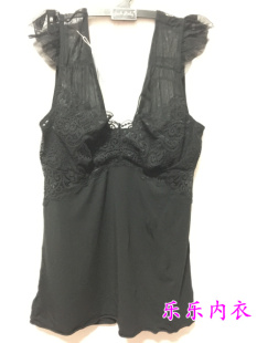 包邮 芭蒂欧正品蕾丝边背心女莫代尔背心打底衣66M1398妈妈背心