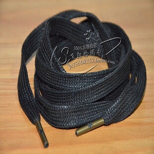 包邮开口笑Jack Purcell高帮帆布鞋带板鞋适配鞋带扁铜头黑135cm