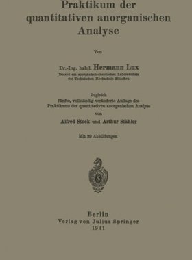 【预订】Praktikum Der Quantitativen Anorgani...