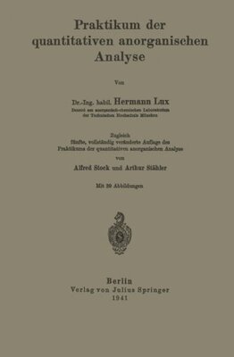 【预订】Praktikum Der Quantitativen Anorgani...