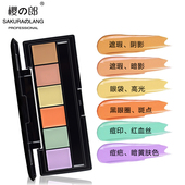 正品 樱之郎6色局部遮瑕膏六色粉底修容遮黑眼圈痘印盘雀斑阴影霜