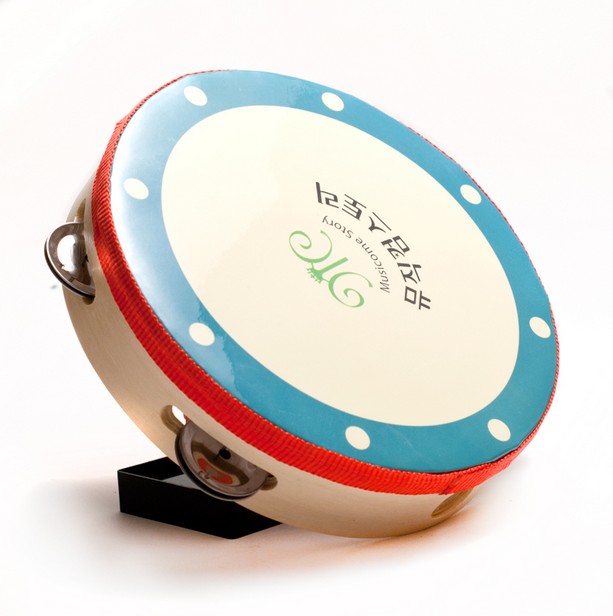 新款韩国风格超大号20cm直径铃鼓儿童乐器 摇铃乐器玩具儿童
