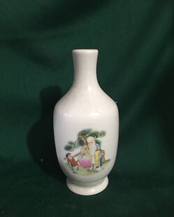 陶瓷酒瓶收藏4703鑫花高粱酒寿星童子早期完好老酒瓶