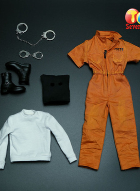 1:6 Seven color Toys 囚服模型套装 可D越狱非DAM黑帮撒克逊