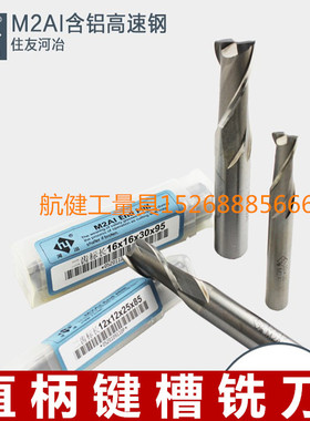 河冶住商超硬白钢立铣刀 2刃键槽铣刀 M2AI含铝高速钢 1.0-20MM2F