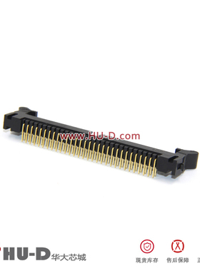 L-YO牛角座弯针 DC2-60P弯脚 60芯牛角插座 排线插座2.0间距黑色