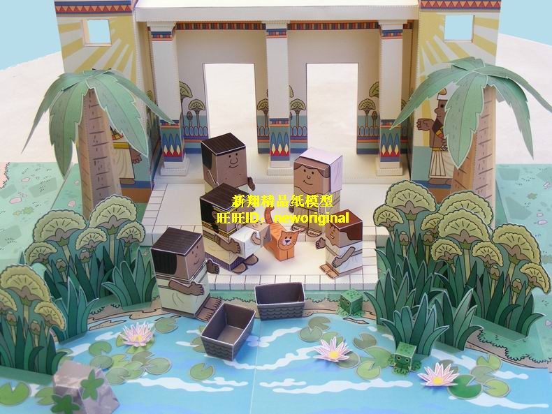 城镇乡村建筑场景15 古埃及 古罗马皇宫城市建筑场景道路路面模型