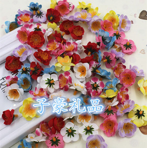 仿真桃花 梅花 花头 假花 婚庆撒花 装饰花