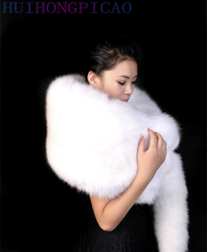 新款进口超长白狐围脖整只狐狸披肩秋冬季时尚欧版围巾皮草毛领