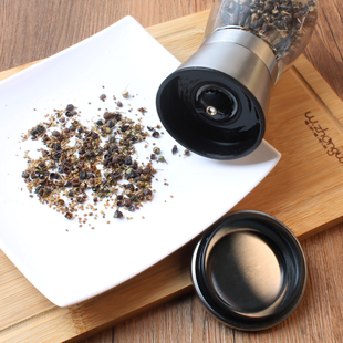 304不锈钢研磨器芝麻黑胡椒花椒手动碾粉器陶瓷芯碾碎机调味瓶罐