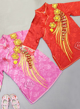 冬女童唐装儿童宝宝礼服新年装