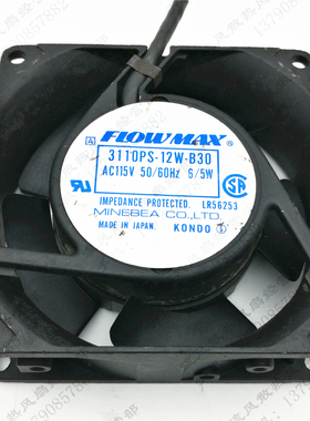 原装 FLOWMAX 3110-12W-B30 AC115V 6/5W 8025 铝框 散热风扇 8CM